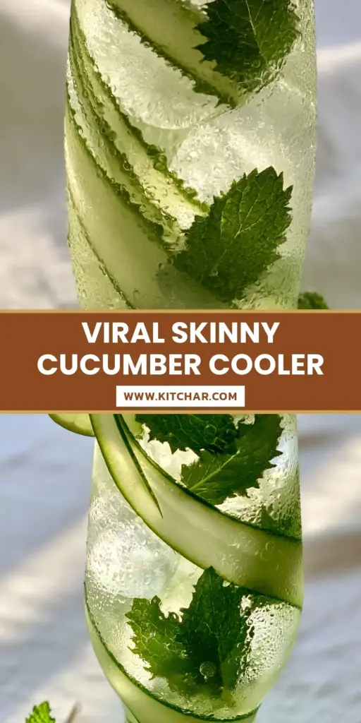 Cucumber cooler cocktails: The Ultimate Refreshing Summer Sip 4 A tall fluted glass of Cucumber cooler cocktails with heavy condensation, swirling cucumber ribbons, and fresh mint in golden hour light.