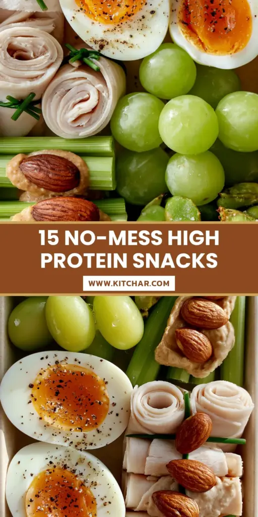 Healthy Road Trip Snacks: The Ultimate High-Protein Bento Box Guide 3 A premium eco-friendly bento box filled with healthy road trip snacks including jammy eggs, turkey rolls, and celery with almond butter.