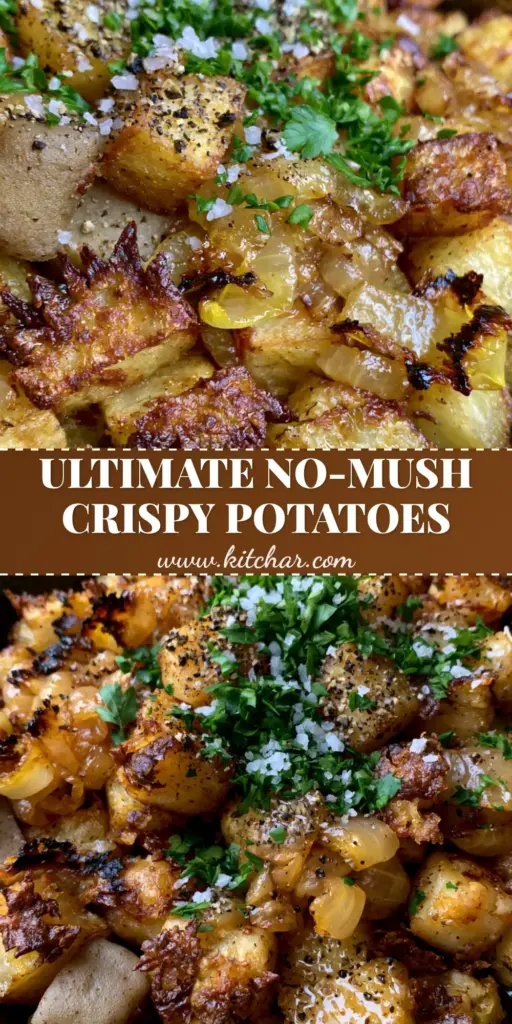Southern Fried Potatoes with Crispy Edges and Caramelized Onions 3 A top-down view of Southern Fried Potatoes in a cast iron skillet with crispy golden edges, caramelized onions, and fresh parsley garnish.