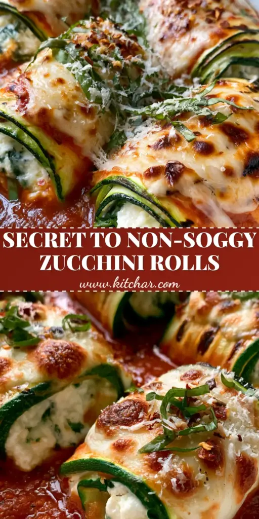 Zucchini Lasagna Roll Ups with Grilled Ribbons and Herb Ricotta 3 A top-down view of 6 zucchini lasagna roll ups in a white dish with melted golden mozzarella and fresh basil.