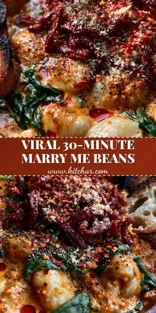 Tuscan Marry Me Butter Beans: The Ultimate Creamy Skillet Recipe 4 A close-up of Tuscan Marry Me Butter Beans in a cast iron skillet with charred sourdough bread and micro-planed parmesan cheese.