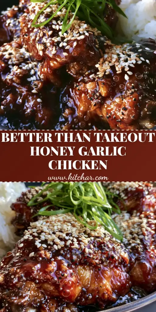 Slow Cooker Sticky Honey Chicken with a Glossy Mahogany Glaze 3 A close-up shot of Slow Cooker Sticky Honey Chicken with a glossy mahogany glaze, sprinkled with sesame seeds and green scallions, served with jasmine rice.