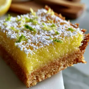 Extreme macro close-up of a single gluten-free vegan lemon bar showing the velvety matte curd and toasted almond crust. (gluten-free vegan lemon bars)
